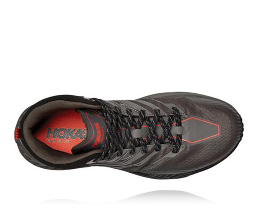 Tenis Hoka One One Trail Hombre Negros - Speedgoat Mid Gore-Tex 2 - MLPI97160